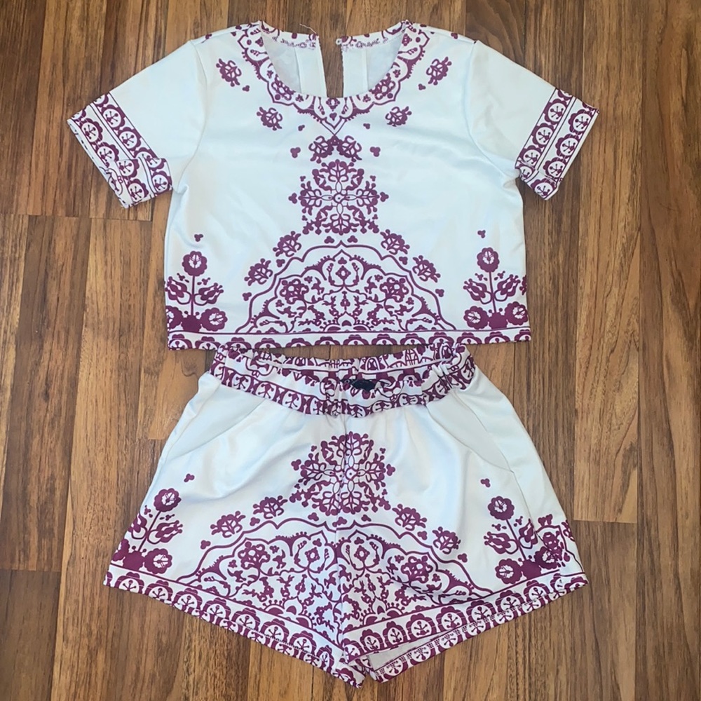 White 2 piece outfit